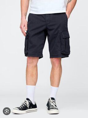NWT Gap Men's Cargo Shorts Size 30 11" Inseam Cotton Navy Gorpcore